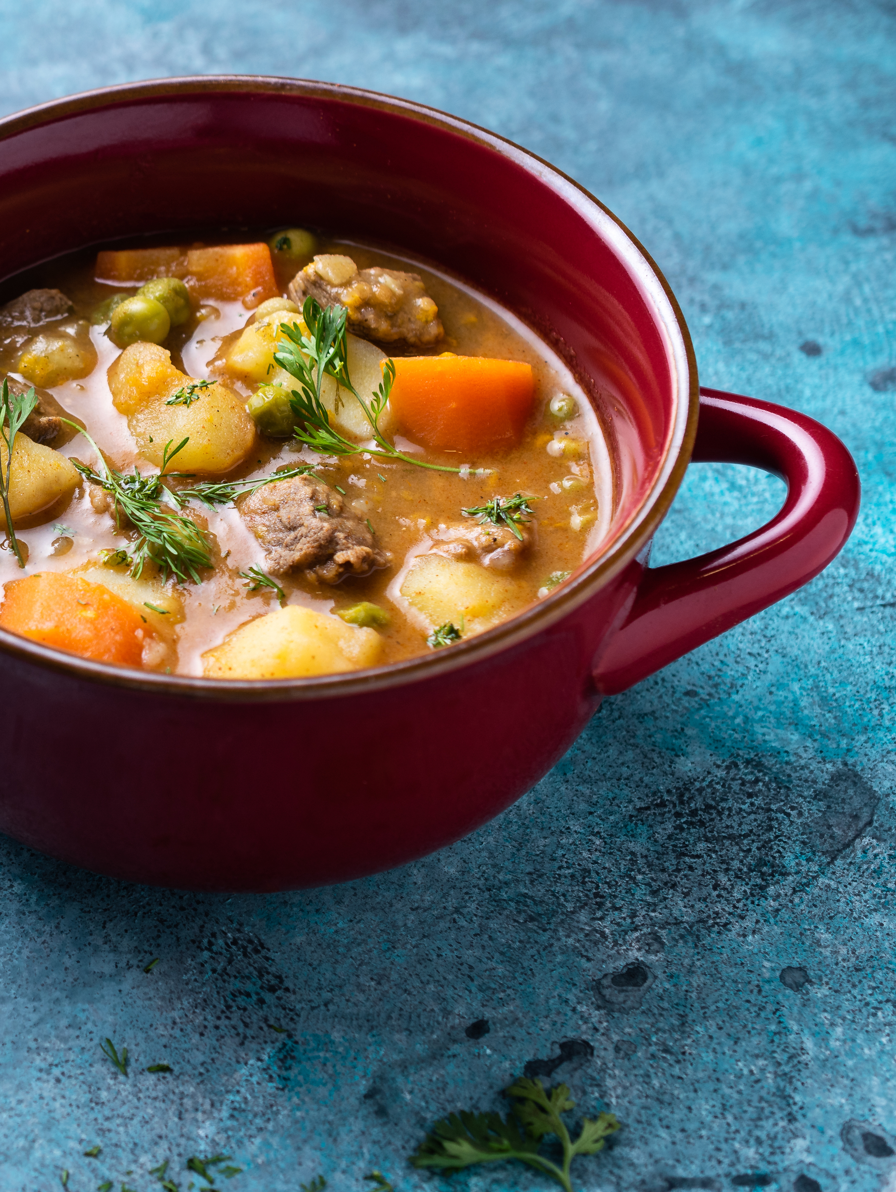 Herfststoof met gepofte pastinaak en miso-jus
