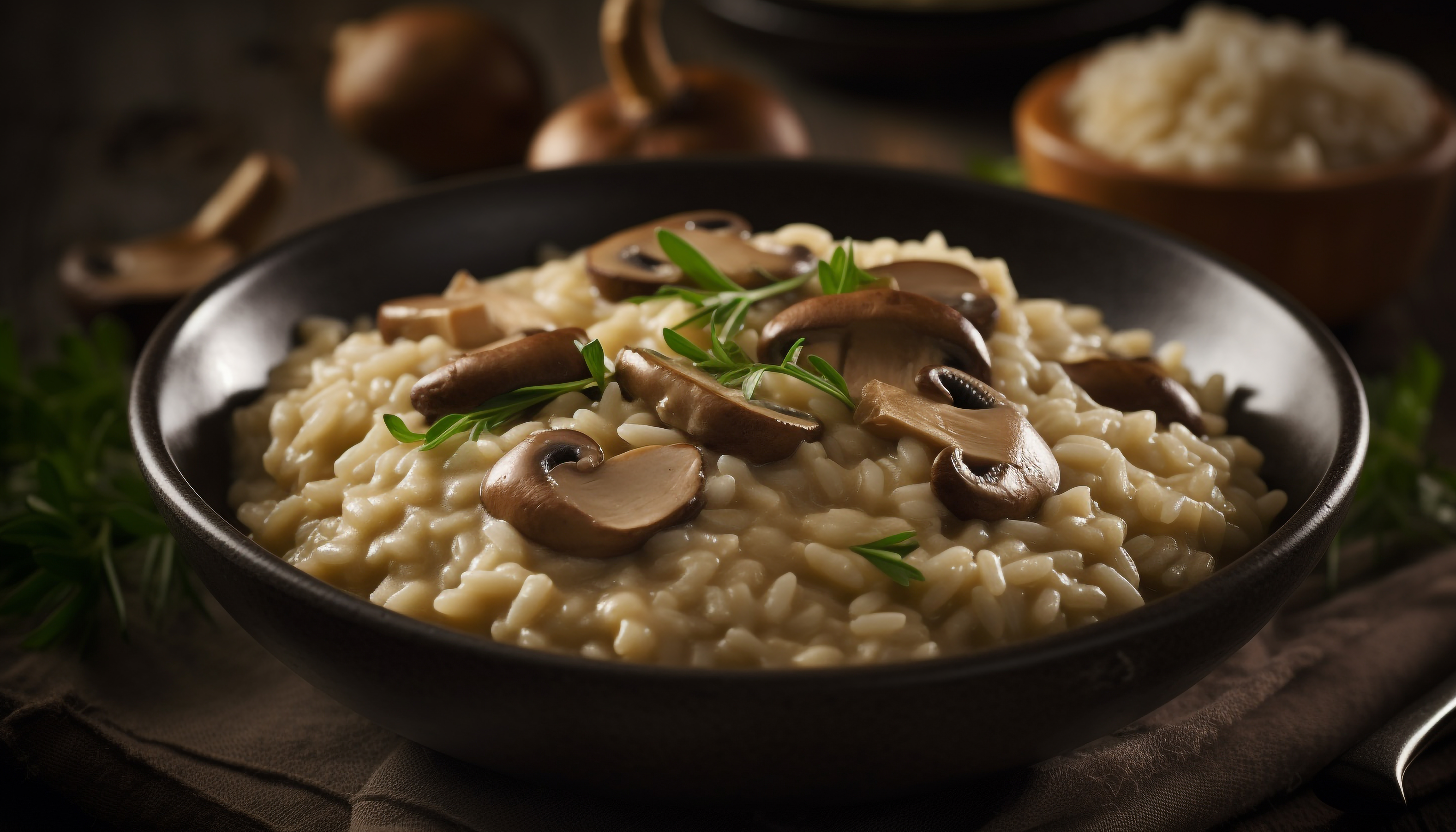 Risotto met wilde paddenstoelen en parmezaan